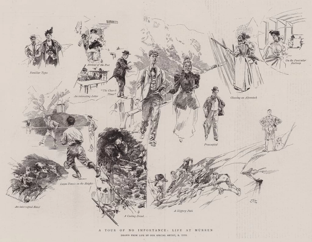  254-Ettore Tito-Un tour senza importanza, la vita a Murren 